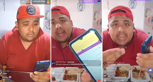 Mr. Glotón pidió colaboraciones para su transmisión, pero terminó de la peor manera. Foto: composición LR/captura de TikTok