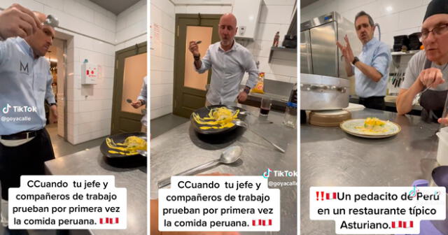 Los chefs españoles quedaron encantados por el sabor de la causa rellena. Foto: composición LOL/captura de TikTok/@GoyaCalle