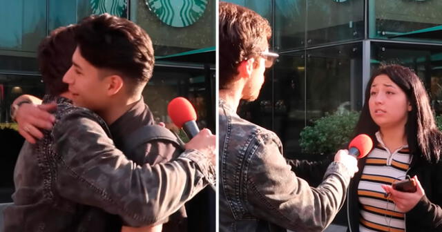 El popular youtuber protagonizó un peculiar momento cuando fue abrazado por joven chileno al preguntarle si odia a los peruanos. Foto: composición LR/captura de YouTube/La habitación de Henry Spencer