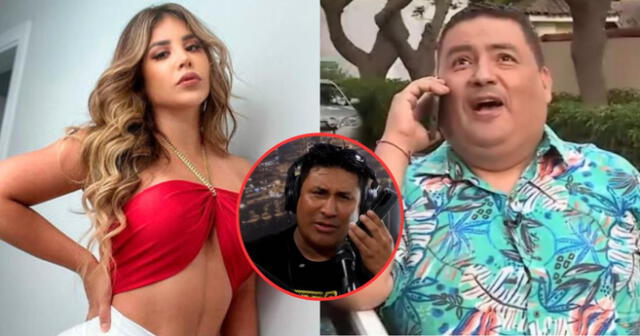 Alfredo Benavides contestó el celular de Gabriela Serpa y generó descontrol en el set del programa online. Foto: composición LOL/Instagram/@GabrielaSerpaOficial/ATV/captura de Youtube/@KattyConKalle