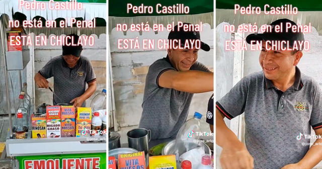 El trabajador peruano sorprendió a más de uno por su impresionante similitud con Pedro Castillo. Foto: composición LOL/captura de TikTok/@Jose_arlo