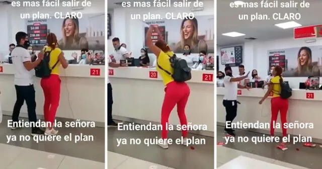 La mujer se hartó de los obstáculos que recibió por los trabajadores y destrozó todo a su paso. Foto: composición LR/captura de TikTok/@Ff_juan...16