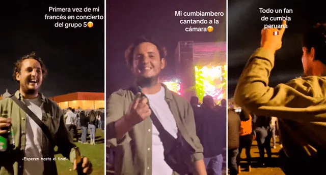 El francés se movió al ritmo de las canciones más conocidas de la agrupación monsefuana. Foto: composición LOL/@Karlotaysamuelito/TikTok