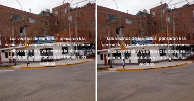 Parte de la casa, ubicada en una esquina, funcionaba como una botica. Foto: composición LOL/captura de TikTok/@Gloriaanajaramill