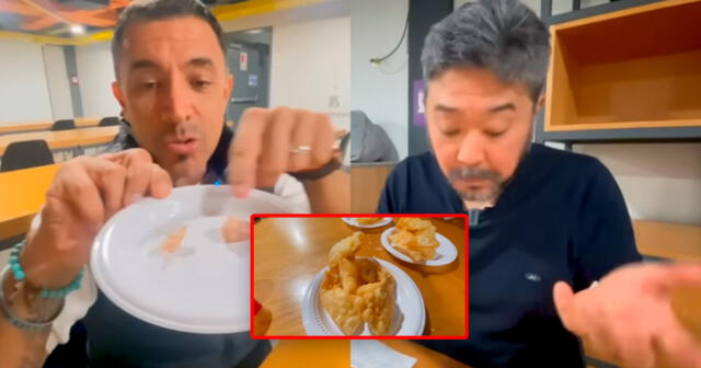 Los populares youtubers se mostraron indignados por las porciones wantán frito. Foto: composición LOL/captura de YouTube/Chino y Adolfo