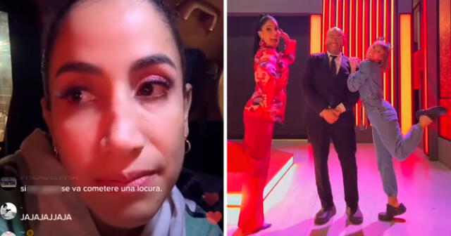 Nelly Rossinelli afirma que se siente asustada por los mensajes de los seguidores del participante. Foto: composición LR/captura de TikTok/@NellyRossinelli