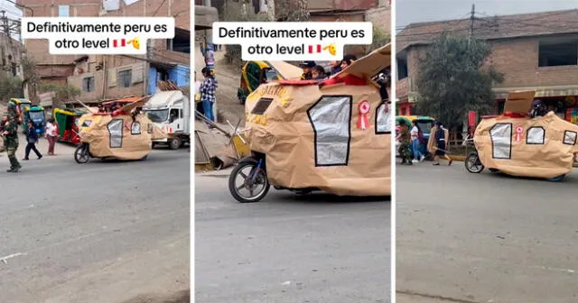 La curiosa decoración del mototaxi sorprendió en redes sociales. Foto: composición LOL/capturas de TikTok/@Leon_Dan7pk2