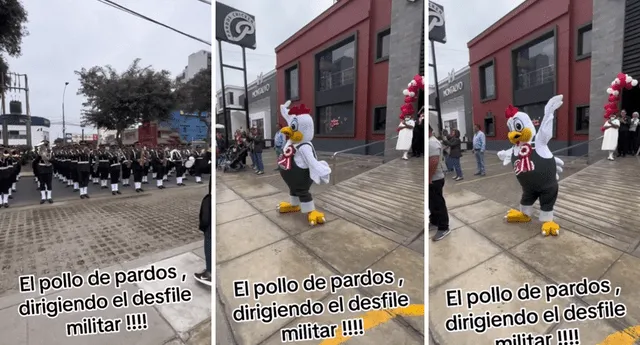 Pollo es tendencia 'dirigiendo' Parada Militar. Foto: composición LOL/TikTok/@TatiaAvila08