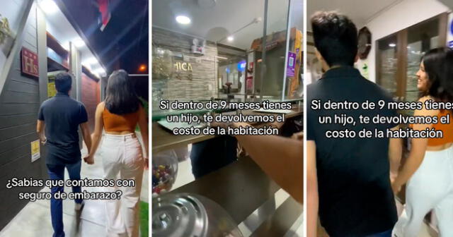 La curiosa publicidad del hotel llamó la atención de miles de usuarios. Foto: composición Lol/captura TikTok/@Mafervllnryn