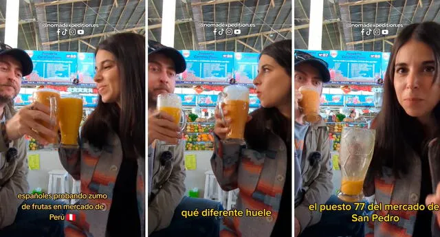 La joven comentó que el jugo ni siquiera necesitó de azúcar por el gran sabor que tenía. Foto: composición LOL / capturas de TikTok / @Nomadexpedition.es