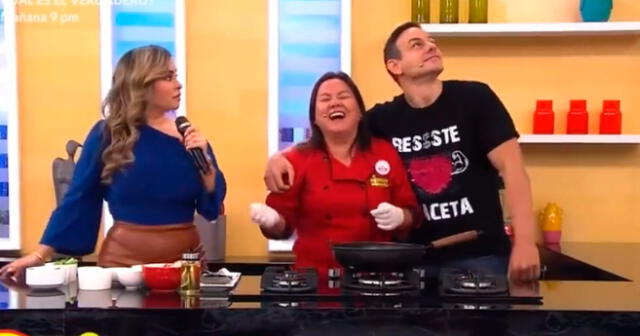 La cocinera del programa incomodó al empresario con su peculiar comentario. Foto: composición LOL/América TV