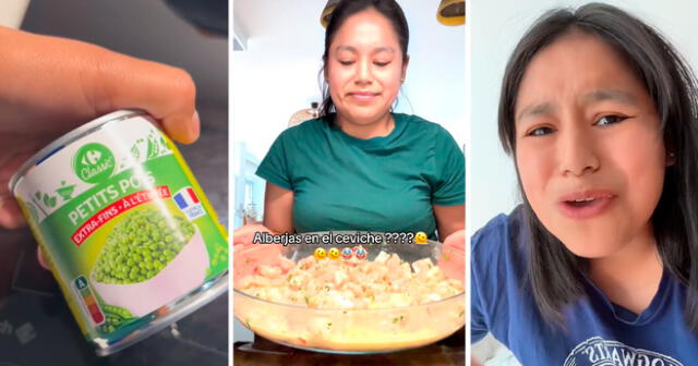 La joven afirmó que los franceses quedaron asombrados por la sazón de la comida peruana. Foto: composición Lol/captura de TikTok/@Brighitteva