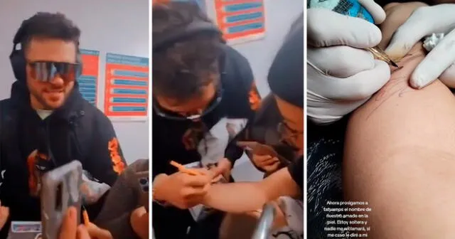 La fanática de Nicola Porcella no dudó en tatuarse el autógrafo del chico reality en el brazo. Foto: composición LR/captura de TikTok/@Carossossa