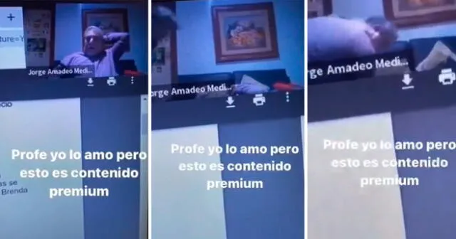 La silla no soportó el movimiento del pedagogo, quien acabó de la peor manera. Foto: composición LOL/capturas de TikTok/@Tuchinito.es