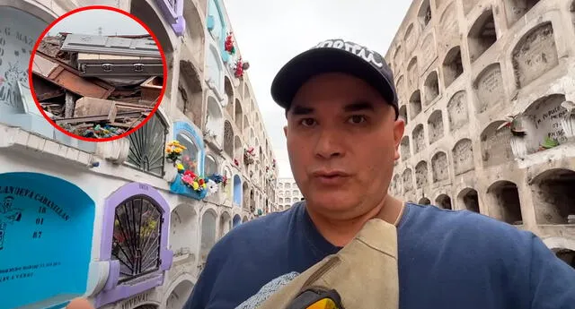 El youtuber encontró pequeños restos óseos en esta fosa común. Foto: composición LOL / capturas de YouTube / @DiloNomás