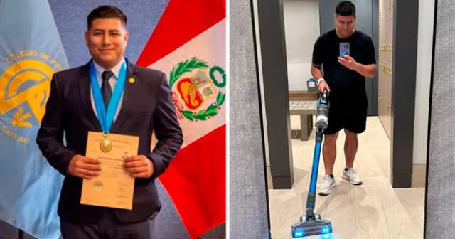 El joven se mostró orgulloso de su nuevo trabajo en Estados Unidos. Foto: composición LOL/captura de TikTok/@Psayrton