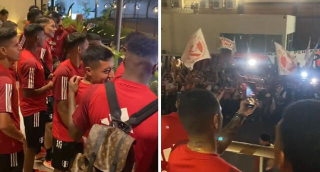 La selección peruana recibió el apoyo de sus hinchas que llegaron hasta Paraguay. Foto: Selección peruana