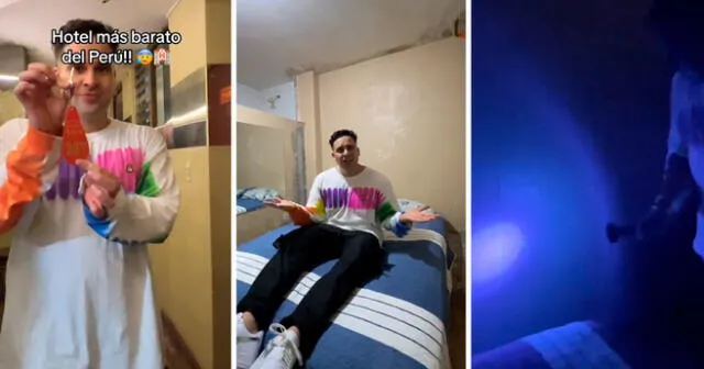 El joven se mostró sorprendido por el estado de la habitación. Foto: composición LOL/captura de TikTok/@iOAnispatsias