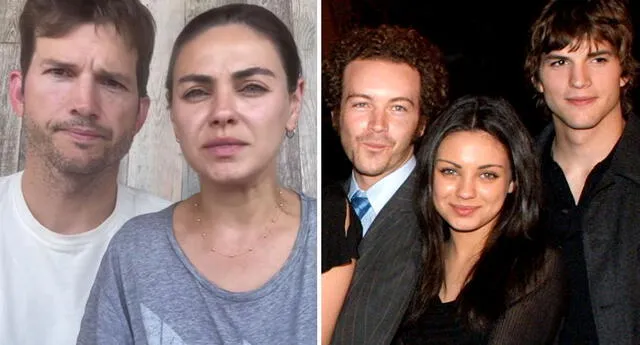 Danny Masterson, Mila Kunis y Ashton Kutcher trabajaron juntos en la serie ‘That '70s Show’. Foto: composición LR/captura Ashton Kutcher/PageSix