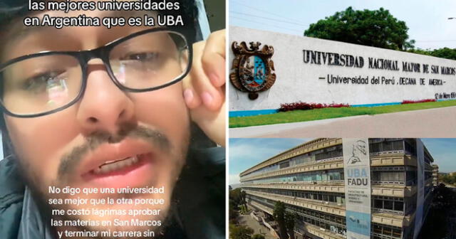 El joven comentó que terminar su carrera en San Marcos le "costó lágrimas". Foto: composición Lol/captura de TikTok/@Diego.Capa