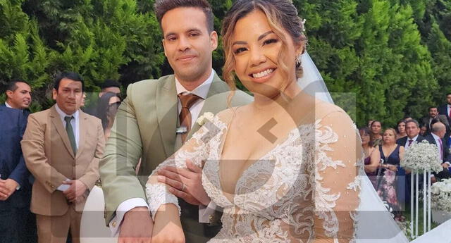 Estrella Torres y Kevin Salas consumaron en matrimonio su amor. Foto: La República