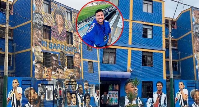 Figuras como Farfán, Barcos y Guerrero aparecen en este famoso mural del barrio de Matute. Foto: composición LOL / Twitter @CaheMota / Instagram @CaheMota