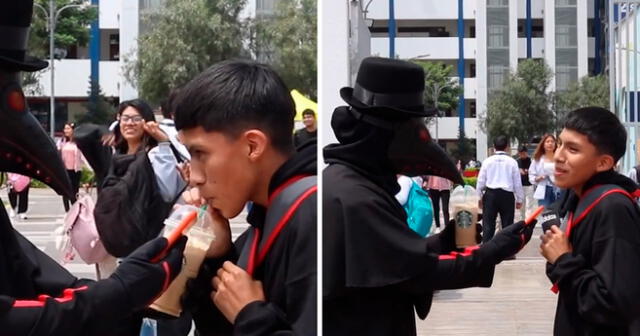 El joven comentó que el batido de Starbucks sabe a un café con leche común. Foto: composición LOL/captura de TikTok/@LemonPayClips