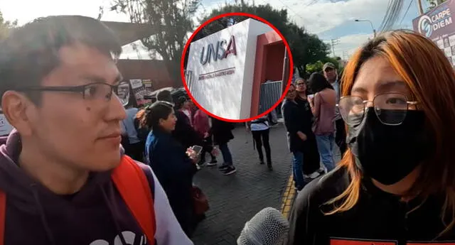 La joven postulante a la UNSA contó que una academia le regaló un borrador para su examen de admisión. Foto: composición LOL/captura de YouTube/@ConfesionesSanMarcos/@UNSA