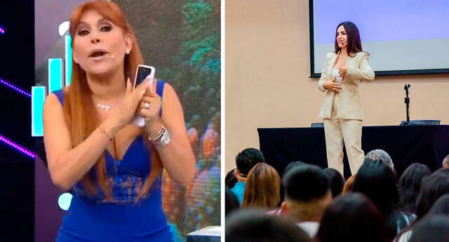 Magaly Medina arremetió contra los tips que brindó Rosángela Espinoza. Foto: composición LR/captura ATV/Rosángela Espinoza Instagram