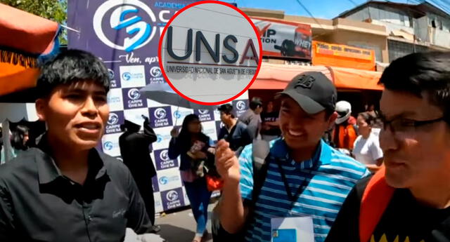 El joven postulante a la UNSA consideró que su puntaje no era suficiente para la carrera a la que postuló. Foto: composición LOL / capturas de YouTube / @ConfesionesSanMarcos / @LaRepública