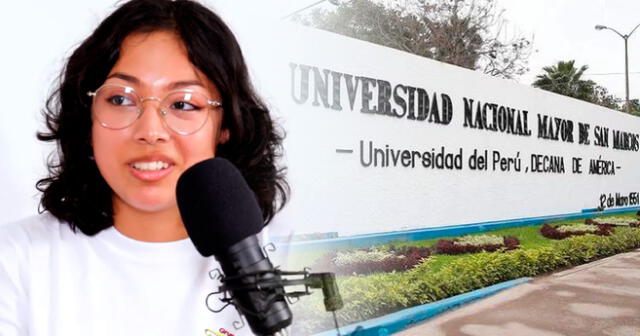 La joven optó por realizar el examen de admisión de San Marcos. Foto: composición LOL/captura de YouTube/Academia Grupo Ciencias