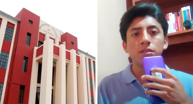 El joven estudiante de la UNI fue felicitado por su gran explicación sobre cada uno de los cursos. Foto: composición LOL / La República / @VincentZUC