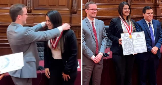 La hermana de Said Palao fue reconocida por la Mesa Multipartidaria de Jóvenes Parlamentarios. Foto: composición LOL/Instagram/@LoreleinPalao