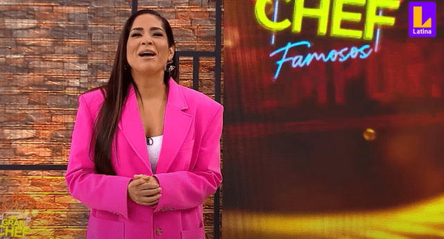 Katia Palma se mostró feliz de regresar a 'El gran chef: famosos'. Foto: captura Latina