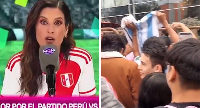 María Pía Copello alentó a la selección peruana a pocas horas del duelo ante Argentina. Foto: captura América TV/ESPN