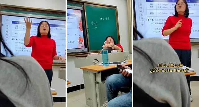 Además, la profesora china reconoció que le gustó el pisco sour y el cuy. Foto: composición LOL / capturas de TikTok / @Grecianataliesara