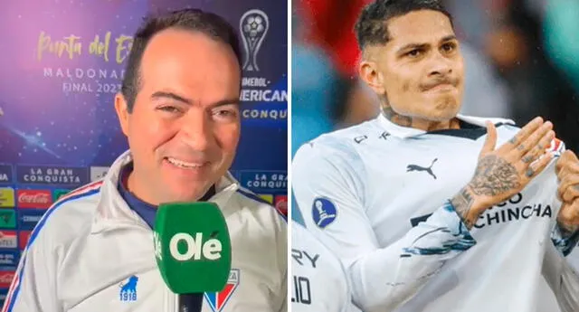 Marcelo Paz, presidente de Fortaleza, resaltó el gran jugador que representa Paolo Guerrero en LDU. Foto: composición LOL/captura de Twitter @Olé / @LaRepública