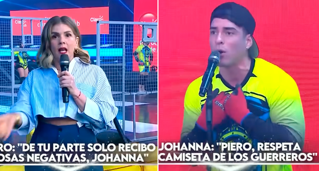 Piero Arenas no se quedó callado antes las arremetidas de Johanna San Miguel. Fotos: captura América TV