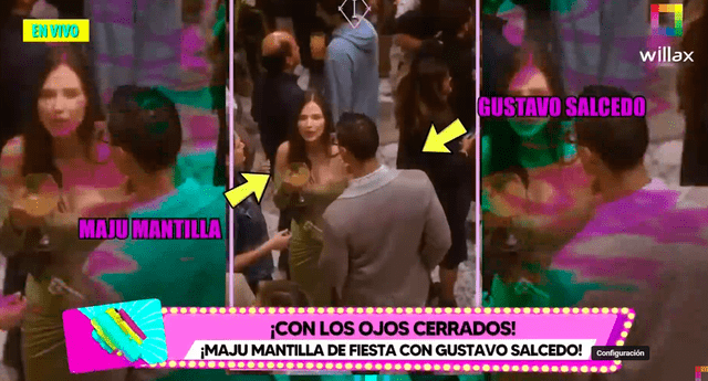 Maju Mantilla y Gustavo Salcedo tuvieron una fiesta de parejas, según Rodrigo González. Foto: captura Willax