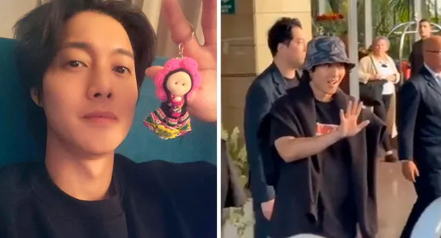 Kim Hyun Joong llegó a las 5 a. m. a Lima y fue recibido por su fandom Henecia. Foto: composición LR/Kim Hyun Joong Instagram/captura TikTok