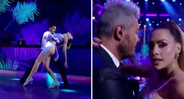 Milett Figueroa casi le roba un beso a Marcelo Tinelli. Foto: captura 'Bailando 2023'