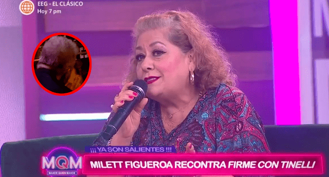 Martha Valcárcel no cree que el beso entre Tinelli y su hija sea parte del show. Foto: captura América TV