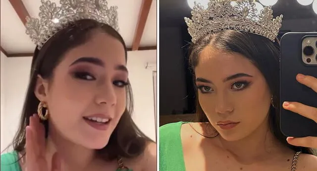 Kyara Villanella presentó la corona que utilizará en Miss Teen Universe 2023. Foto: composición LR/captura Kyara Villanella  Instagram