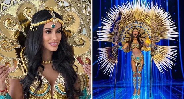 Camila Escribens en el National Costume Show del MU2023. Foto: captura Miss Universe YouTube