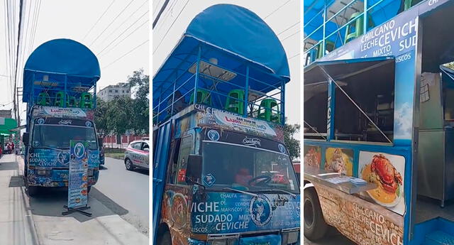 El bus de 2 pisos utiliza sus ventanas como un medio para atender al público. Foto: composición LOL/capturas de TikTok/@Edframoher