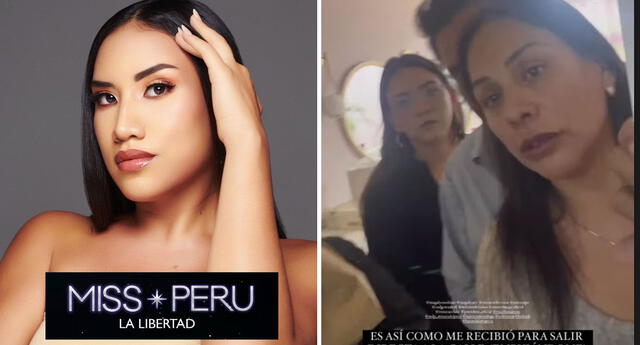 Candidata y directora regional del Miss Perú se enfrentaron cara a cara. Foto: composición LR/Miss Perú La Libertad Instagram/captura Mariana Lucia Andonaire Martínez Instagram
