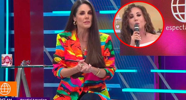 Rebeca Escribens aseguró que no tuvo mala intención al no dejar hablar a Janet Barboza. Foto: captura América TV