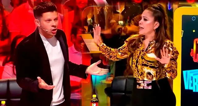 Mario Hart y Marisol en ‘¿Cuál es el verdadero?’. Foto: composición LR/captura América TV