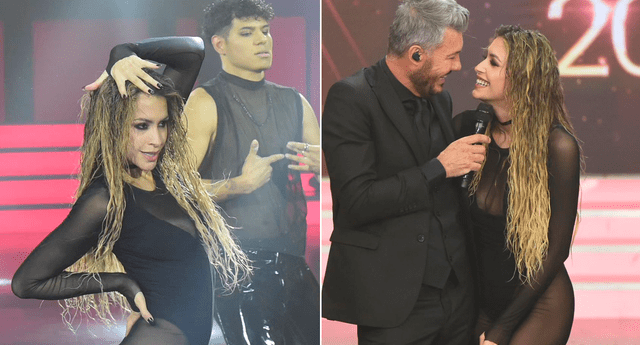 Marcelo Tinelli no sabía que iba a participar en la coreografía de su novia Milett Figueroa. Fotos: Instagram 'Bailando'