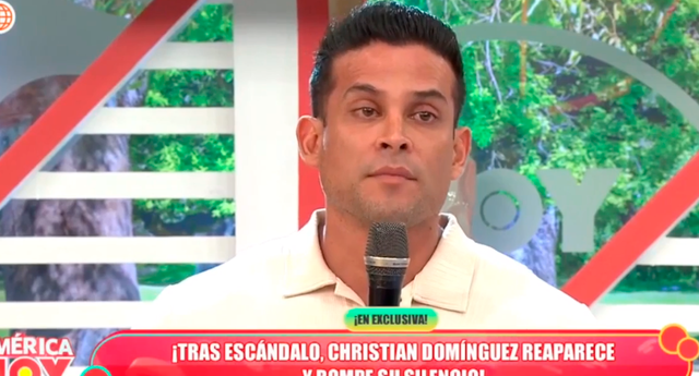 Christian Domínguez pide que dejen de atacar a su familia. Foto: captura América TV